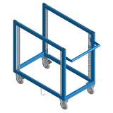 Welded Open-Style Stencil Cart, 36 x 37 x 76In, Blue Frame redirect to product page